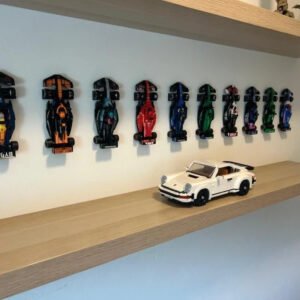 Wall Mount Compatible with LEGO® F1 Speed Champions cars